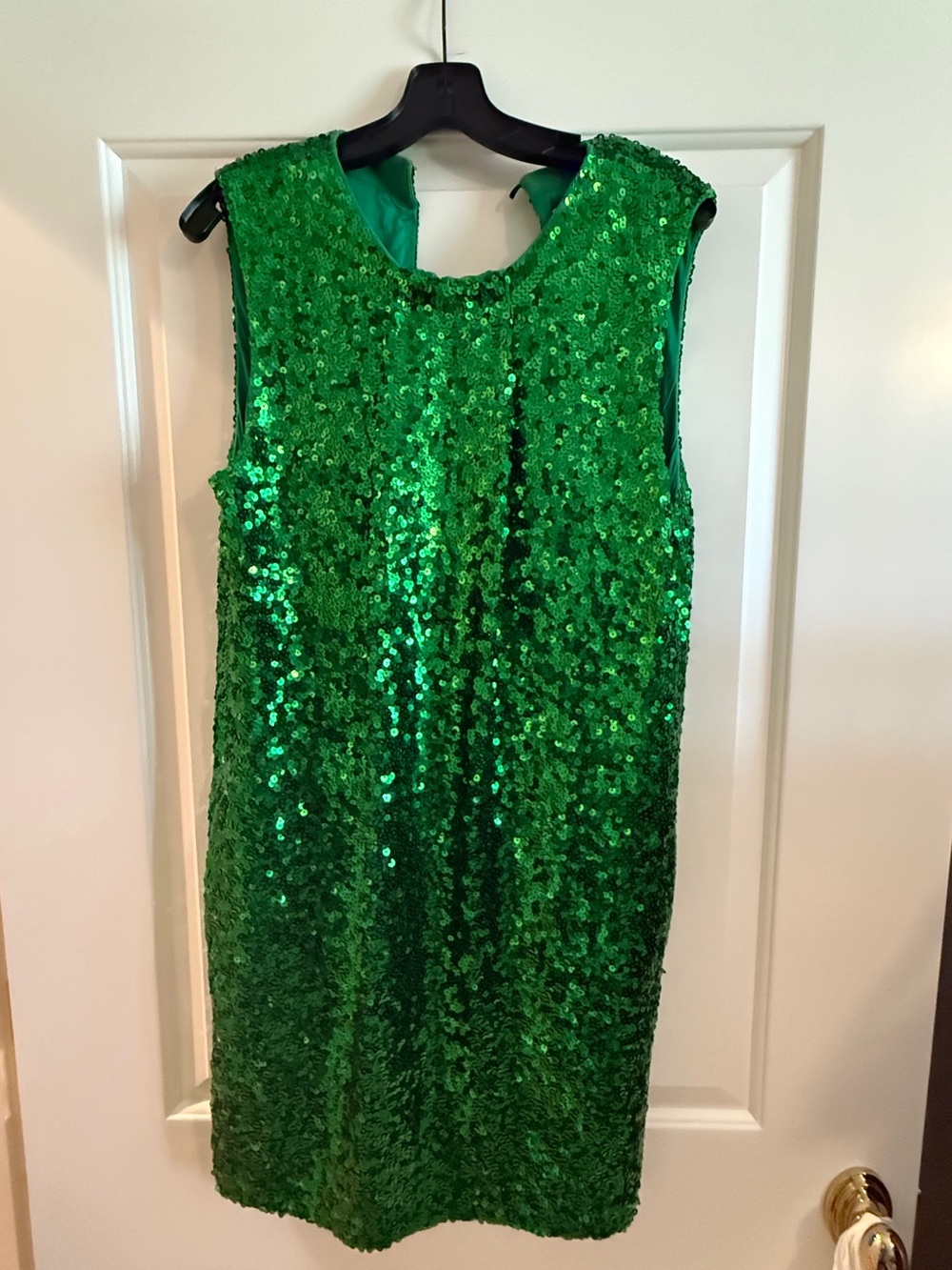 By Malene Birger Green Sequin Sleeveless Mini Dress